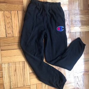 Black XS Champion Reverse Weave Sweatpants